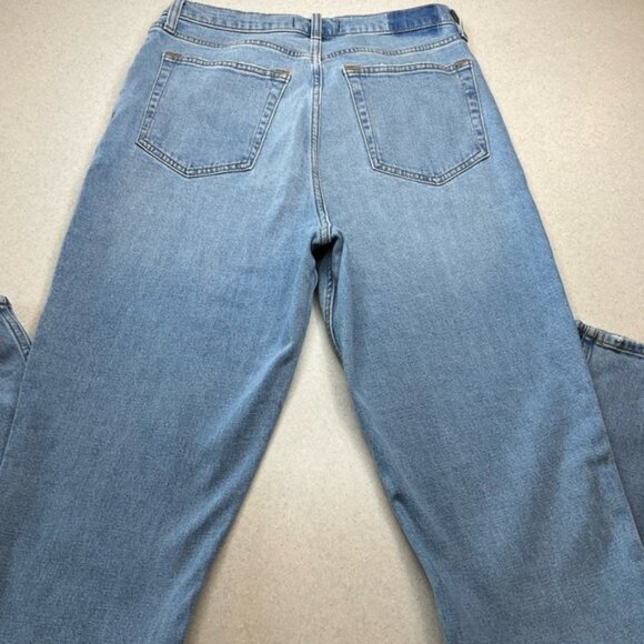 A&F Curve Love 90’s Slim Straight 31 Long Criss‎ Cross Asymmetric Medium Wash - Picture 6 of 9